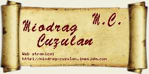 Miodrag Ćuzulan vizit kartica